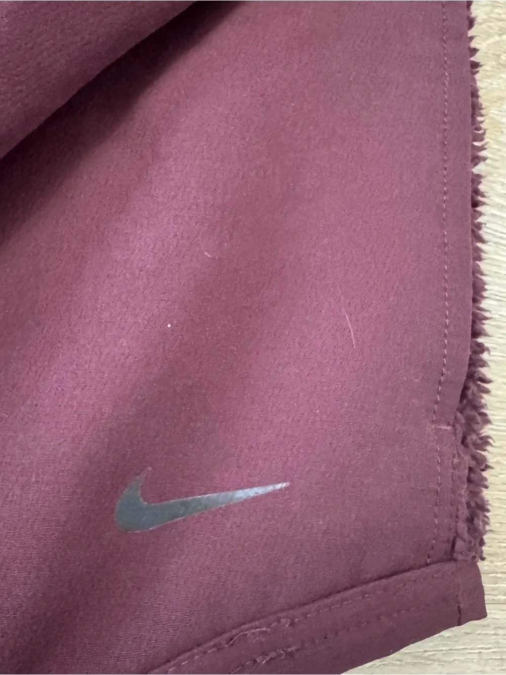 Nike Plush Maroon Sherpa Pullover